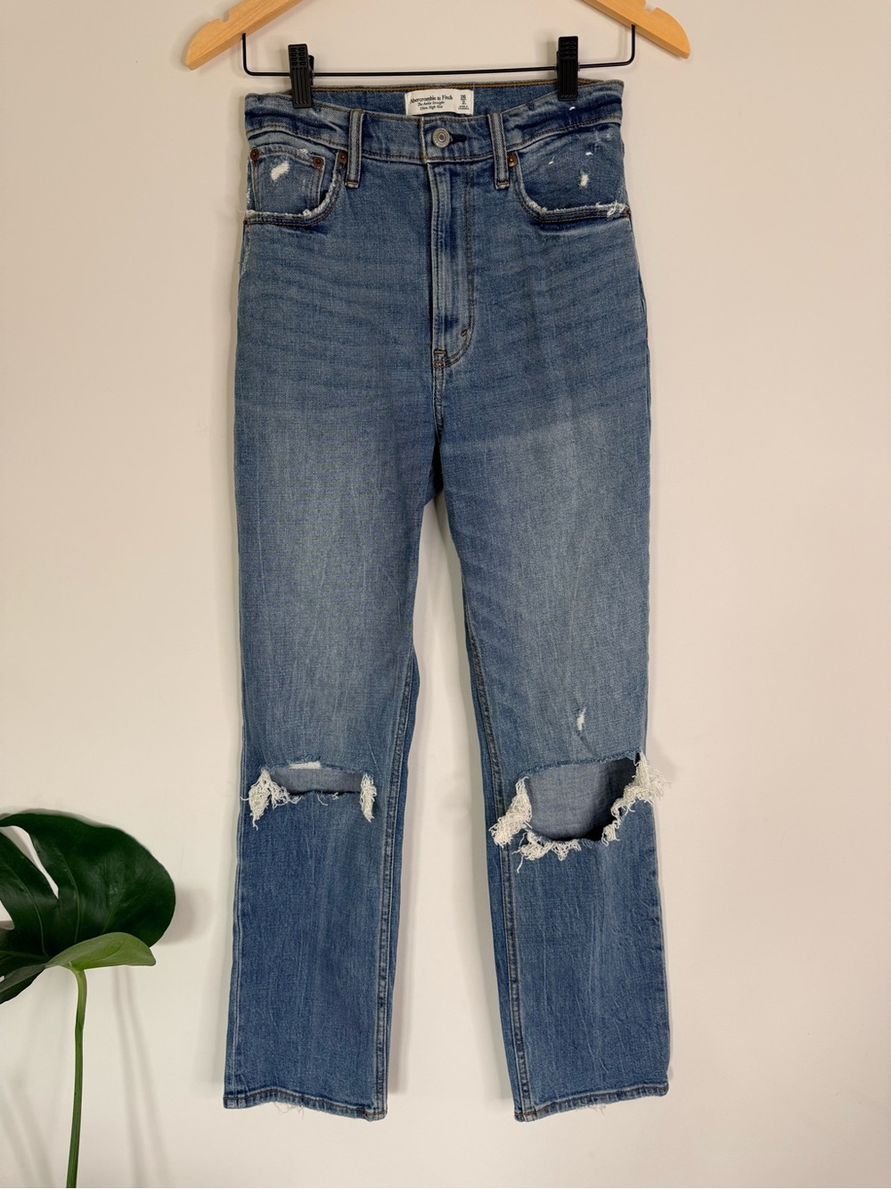 A&F Ankle Straight Denim